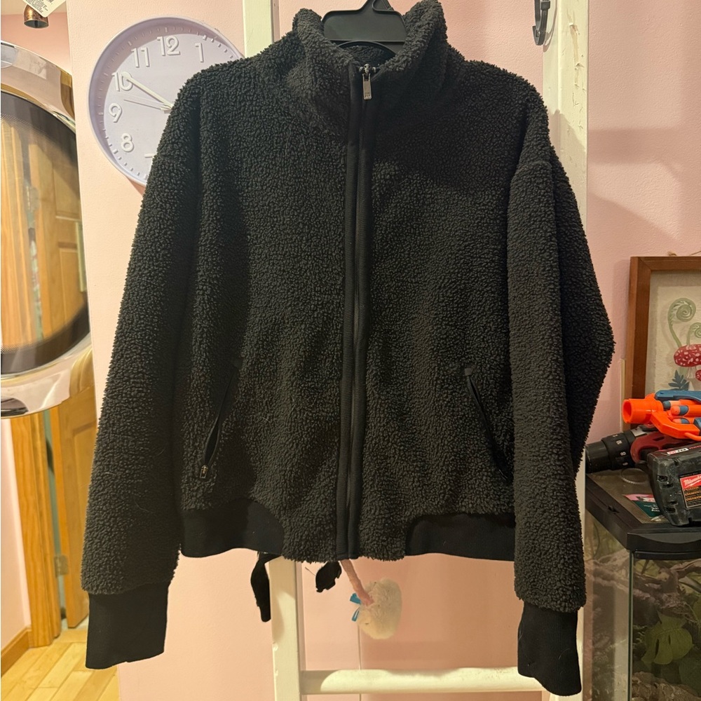 Women's Black Teddy/Sherpa Jacket